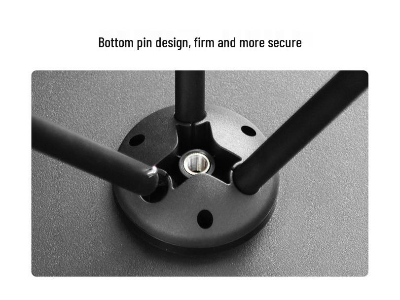Adjustable Aluminum Folding Outdoor Table with Lamp Holder for Camping and Motorcycle Touring