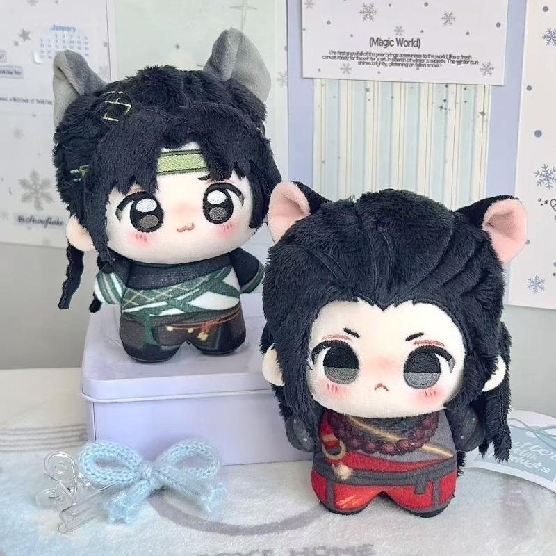 Dove i Venti Si Incontrano 10cm San Geng Tian Anziano Jiuliu Settore del Ratto Mini Peluche Orecchie di Animale Costume Antico Peluche Portachiavi Regalo Per Fan di Giochi Collezionisti