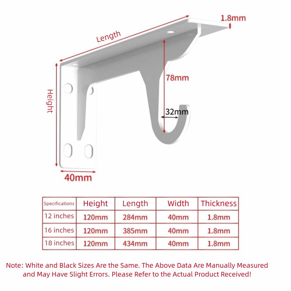 Heavy Duty Layer Board Support Metal Bracket Wall Supports Organizer Shelf Brackets Garden