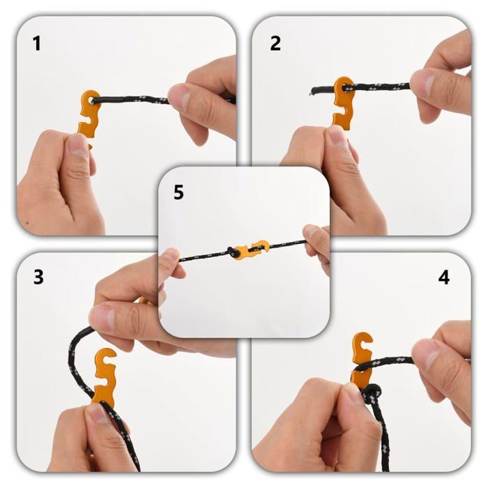 VidaXL Cordes de haubanage avec clés réfléchissantes 8 pcs 4 m 4 mm, corde de haubanage, corde de haubanage réfléchissante, 4008135