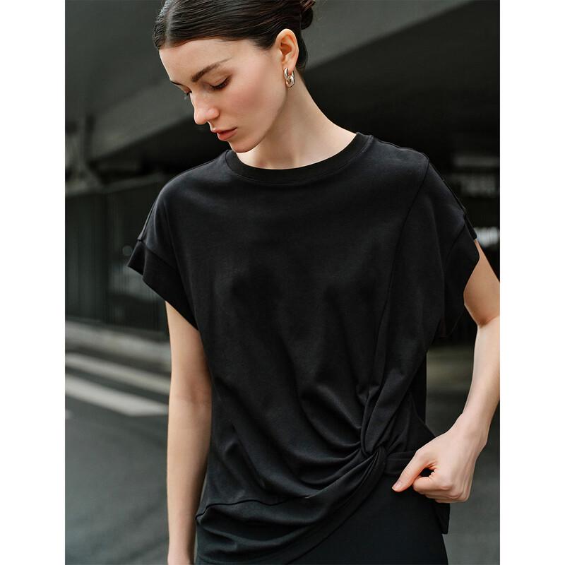 Giovanni Valentino Women's Casual Twist-Front T-Shirt