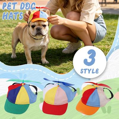 Gorra de Béisbol Ajustable para Perros con Hélice Superior, Sombrero de Tela Ligera y Transpirable para Perros Pequeños y Medianos, Ropa para Exteriores