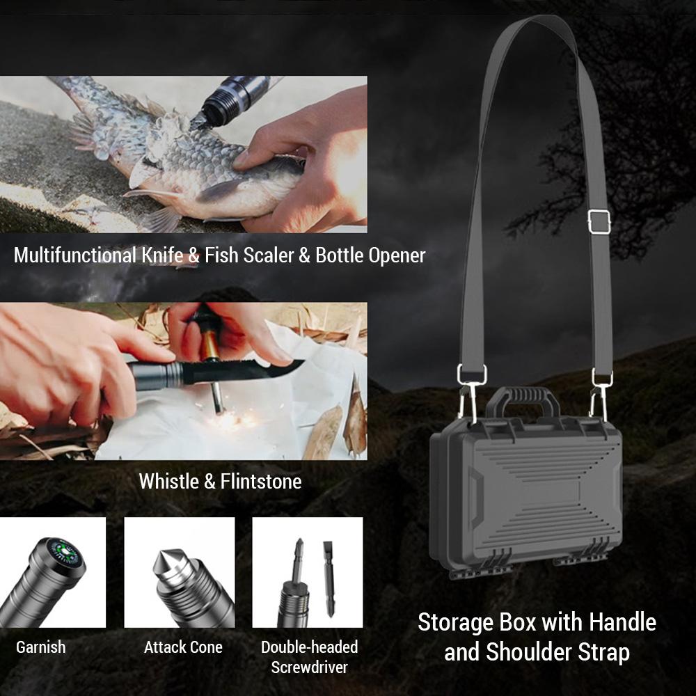 Camping Folding Shovel   Set Aluminum Alloy   Length Versatile Outdoor Folding Shovel   with Hard Carrying Case