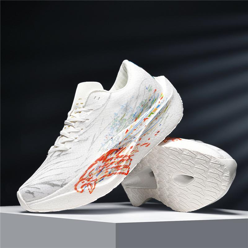 . Sports Running Youth Summer Breathable Professional Carbon Board Racing Shock Absorption Sneakers
