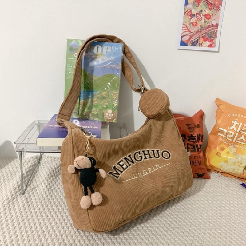 

Japanese Corduroy Style Retro Casual Versatile Crossbody Bag Dumpling Bag чёрный