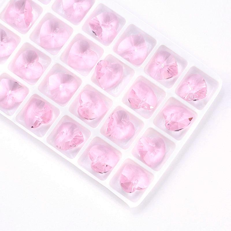 Best Quality 14mm 28pcs/pack 6228 Heart Pendant Austria Charms Crystal Heart Beads Gems for Jewelry Accessories Earring Making