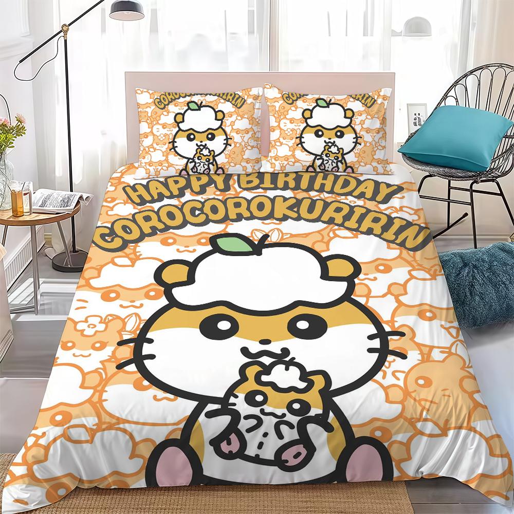 Coro Coro K-Kuririn Duvet Cover Set Home Style Bedding Soft Laundry Cotton Bed 3 Piece Set Student Dormitory Gift