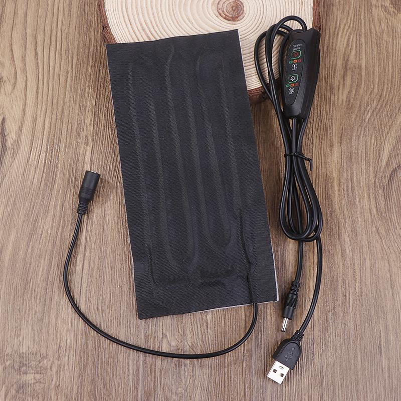 Almofadas aquecidas de fibra de carbono quentes com carregamento USB, tapete aquecedor de cintura e barriga, placa quente portátil para aquecimento do corpo, pés, inverno