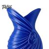 Vaso Sagomato Abito da Sera Stampato 3D Talos, Fioriera Scultura Abito Elegante, Ornamento Minimalista per Casa per Ingresso Mobile Laterale