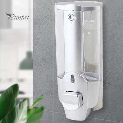 350ml Wall-Mounted Manual Soap Dispenser Bathroom Easy Refill Shower Dispenser with Large Capacity Shampoo Conditioner