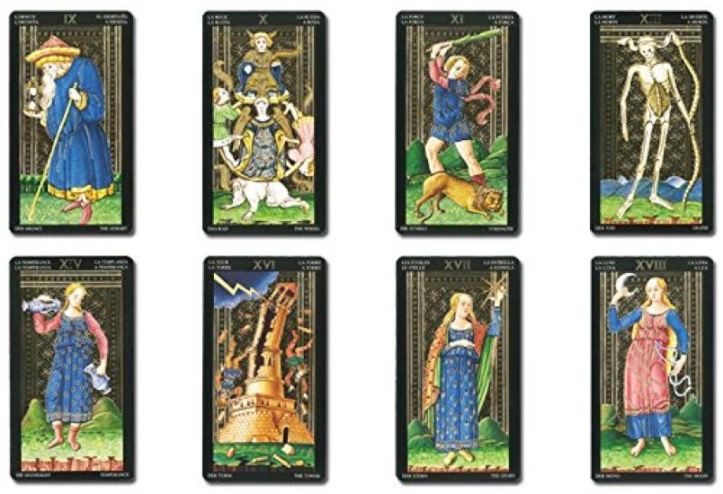 Tarot Cards Fortune Telling Golden Visconti Tarot Arcana Box Japanese booklet included (Major only/Hard Edition) "Pocket Manual"