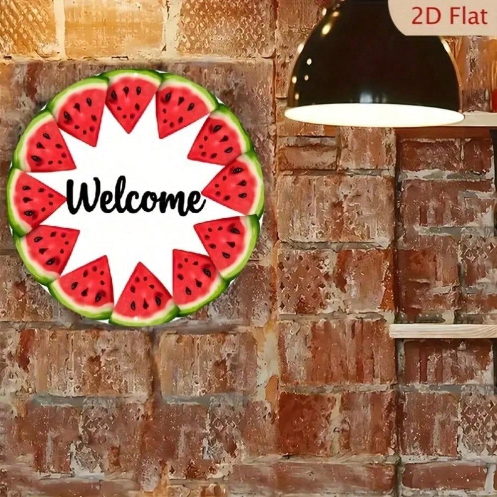Vintage Watermelon Metal Sign 12x8 Inch Tin Plate Wall Art Retro Home Decor Bar Cafe