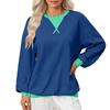 Women's Loose Fit Color Block Sweatshirt, Long Sleeve Pullover Casual Shirt for Everyday Wear