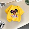 Girls' Cartoon Print Casual Round Neck Short-Sleeve T-Shirt - Summer Collection