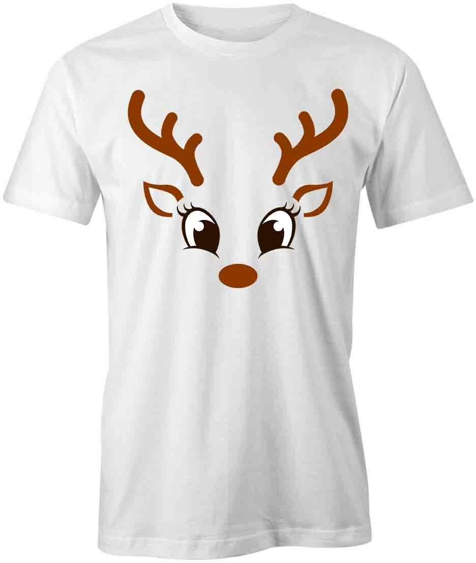 GIRL REINDEER TShirt Tee Short-Sleeved Cotton CHRISTMAS CLOTHING S1WSA593 S