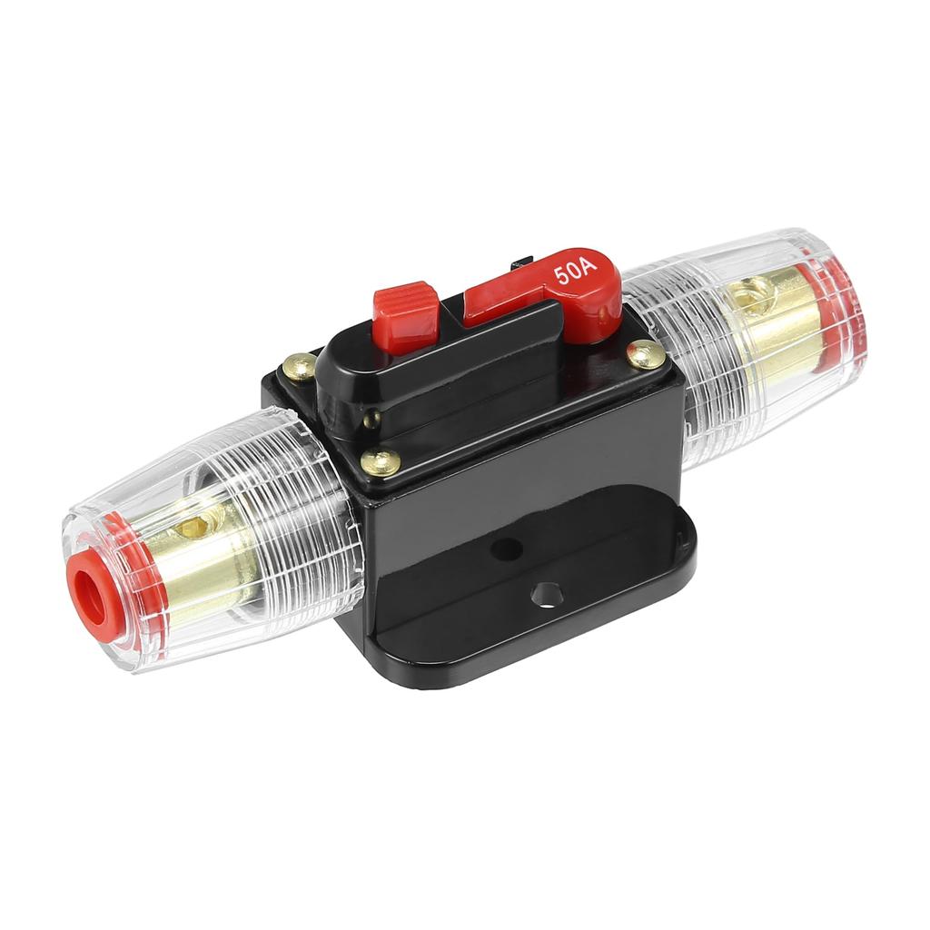 X AUTOHAUX Inline Circuit Breaker Car Protection Stereo Switch Fuse Holder Reset Fuse