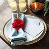 Red Flower Napkin Holders 12X Red Flower Napkin Holder Rings Dinner Tables Napkin Paper Buckle For Wedding Banquet Dining Table