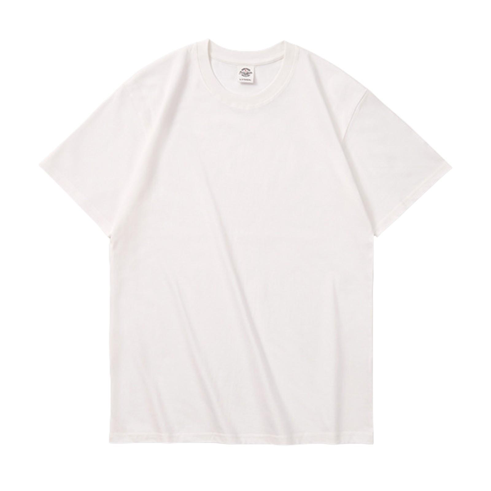 

Женская однотонная повседневная футболка с круглым вырезом и короткими рукавами XL белый