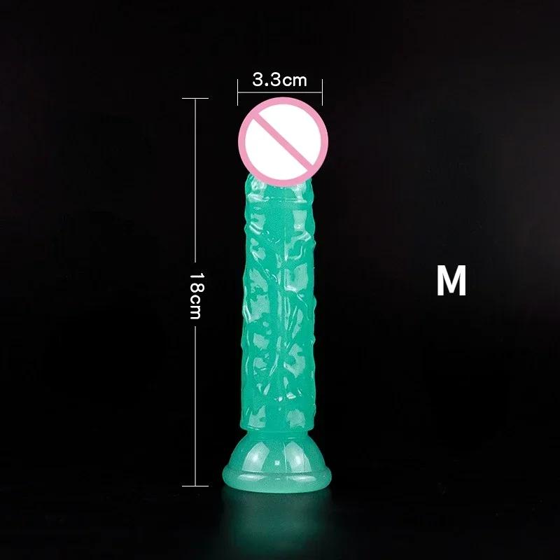 Luminous Simulation Dildo Realistic Penis for Women with Suction Cup XL Thick Couple Erotic Sex Anal Adult Toys for Men Toy