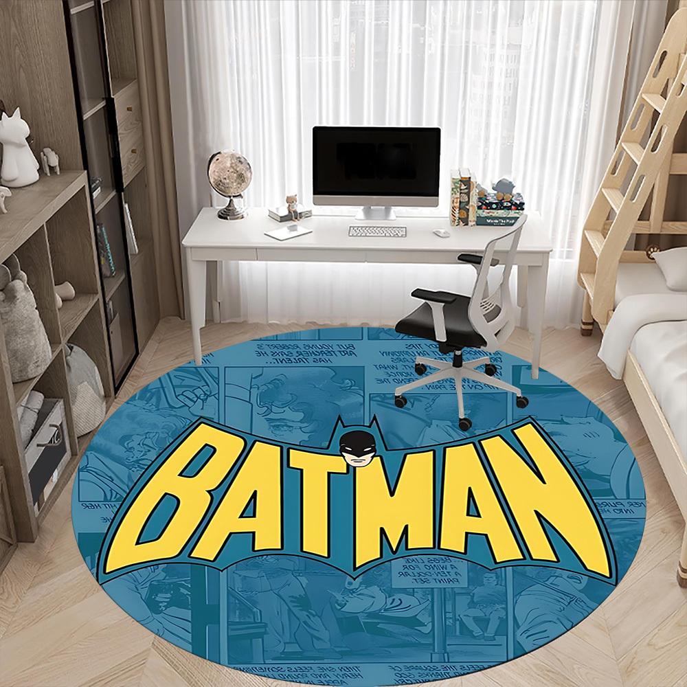 1pc Batman Office Round Area Rug, Under Office Chairs Bedroom Living Room Home Decor, Room Deco, Available in Various Sizes037