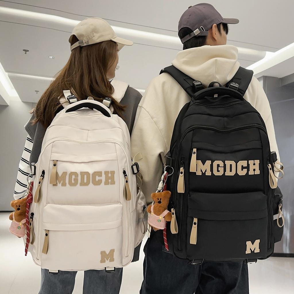 Schoolbag Super Cool Letter High Quality Couple Backpack New Large Capacity Air Cushion Middle and High School Student Backpack