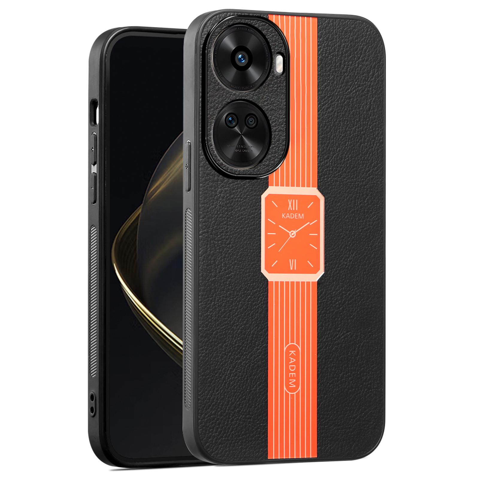 

KADEM For Huawei nova 11 SE/nova 12 SE 4G Case Watch Pattern Drop Resistant Electroplating Mobile Phone Cover Orange
