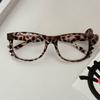 Leopard Print Glasses Frame Cute Tortoise Color Without Lens Decoration Frame