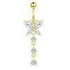 Butterfly Zircon Navel Ring Rhinestone Belly Button Ring Body Piercing Jewelry  Party Decoration