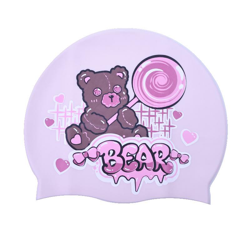 New Silicone Children S Swim Cap Printed Cartoon Swimming Cap Waterproof Swimming Cap Children S Swimming Equipment