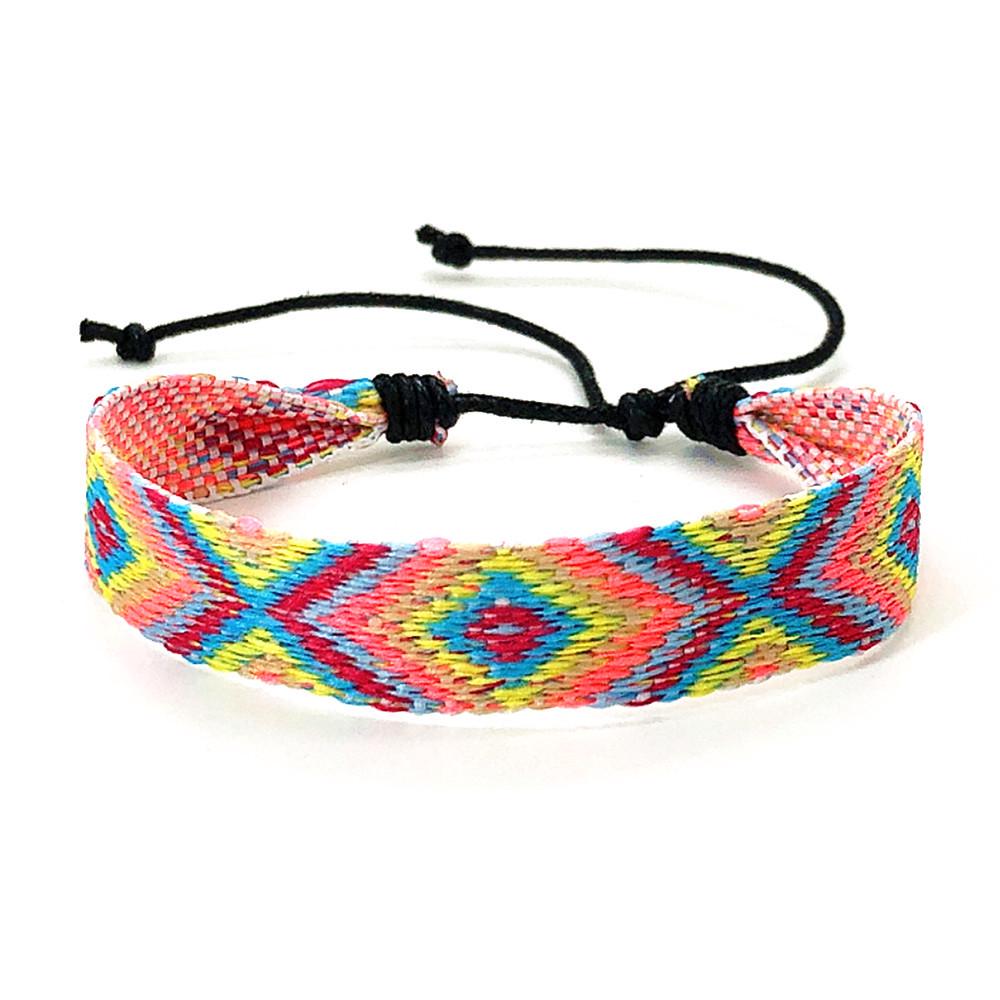 Bohemian Ethnic Braided Bracelet, Adjustable Nepal Style