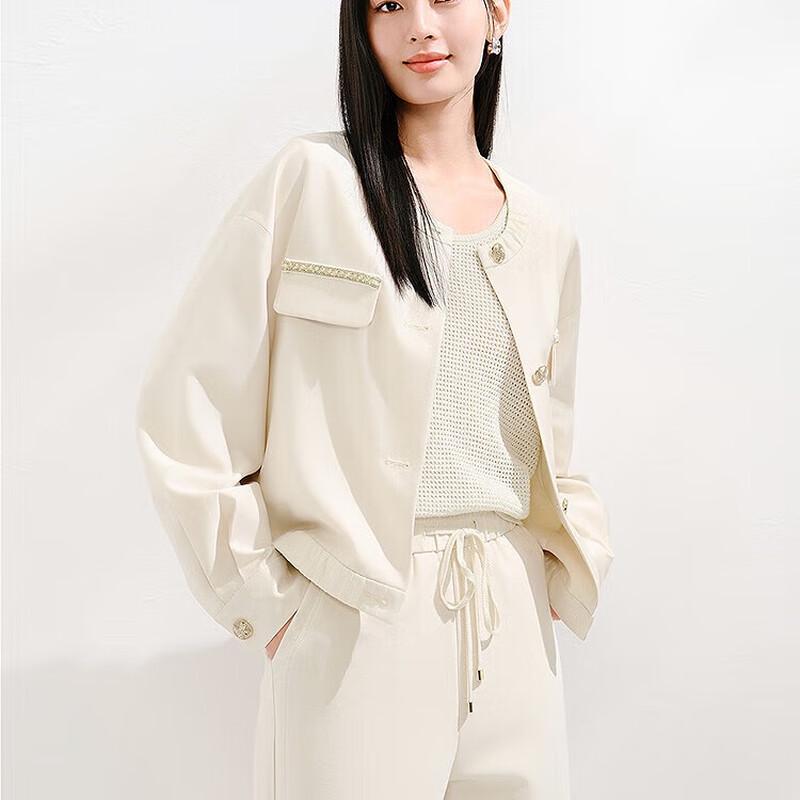 JZ.ANNAKOU Women's Elegant TR Twill Short Jacket
