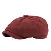 ChopEase Limboan Check Pattern Hunching Hunter Cap Hat British Retro Octagonal Autumn Peak Beret Casual Casquette Men Women