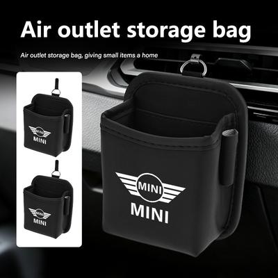 Car Storage Box Phone Charge Air Vent Outlet Pocket Organizer For MINI Cooper R60 R56 F56 F55 F57 F60 Countryman Convertible