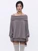 CERRIC Loose Wing Top _ Brown