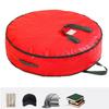 Reusable Christmas Wreath Organizers Round Waterproof Storage Bag With Handles Durable PE Materials For Seasonal Decoration Protections