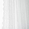 French Beaded Phoenix Tail Yarn Lace Sheer White Curtains with Wavy Edge for Bedroom or Door Partition