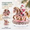 Christmas Santa Riding Horse Delivering Gifts Acrylic Desk Ornament, Flat Tabletop Decoration for Home