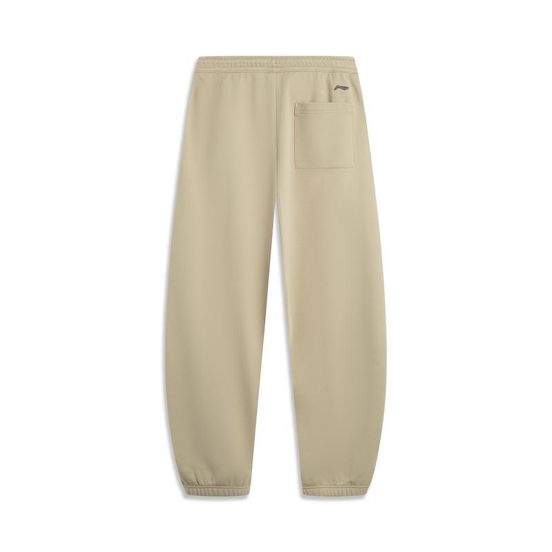 Li Ning CF Outdoor Tapered Loose Waist Slimming Banana Pants Casual Pants Men pants Fleece-Mouse-Brown AKLV805-1