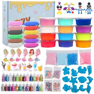 Ideales Xi Schleim Kristall Ton DIY Basteln Fischglas Frucht Bunt Schaum 24 Stück Flauschiger Kristall Ab 6 Jahren Kit, Set, Spielzeug, Werkzeuge, Perlen, Teile,