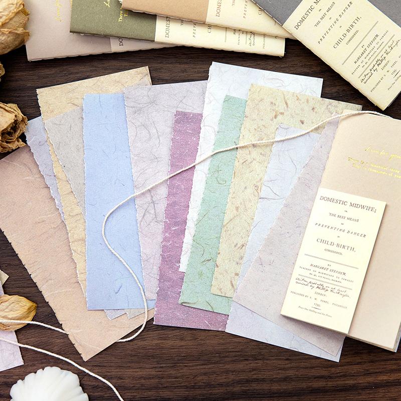 24 Sheets Vintage Material Paper Book Junk Journal Decor DIY Supplies Scrapbooking Art Collage Aesthetics Stationery Craft Paper