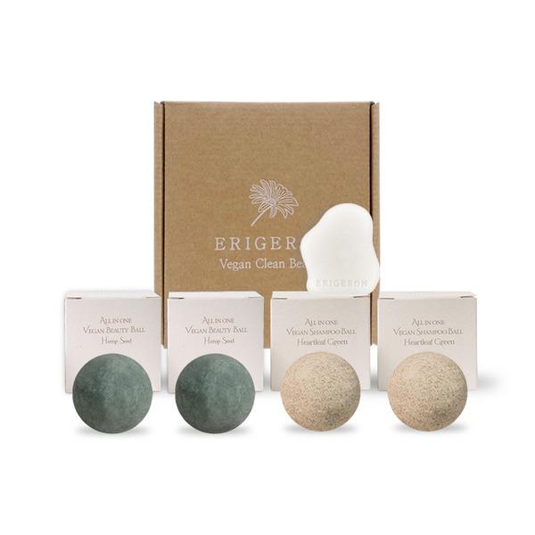ERIGERON All-in-One Vegan Shampoo Ball + Treatment Bar Set