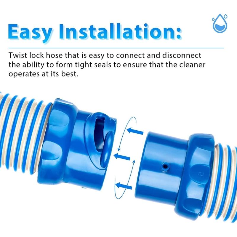 Pool Cleaner Hose Twist Lock Hose Replacement for X7 T5 MX6 MX8 Swimming Pool Cleaner Easy Installation