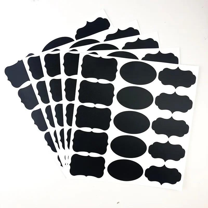 1PCS Blackboard Stickers Waterproof Chalkboard Kitchen Spice Label Sticker Home Jars Bottles Tags Blackboard Labels White Marker
