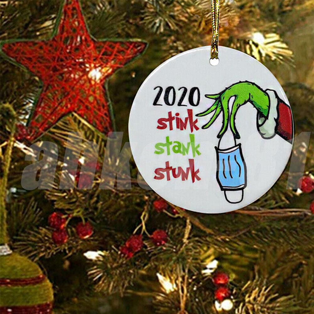 2020 Grinch Christmas Decorations Stink Stank Stunk Ornaments Quarantine Face Cover Hanging Xmas Ornament for Christmas Tree Gifts 2 pcs 2020 Grinch Christmas Decorations Stink Stank Stunk Ornaments Quarantine Face Cover Hanging Xmas Ornament for Christmas Tree Gifts 2 pcs