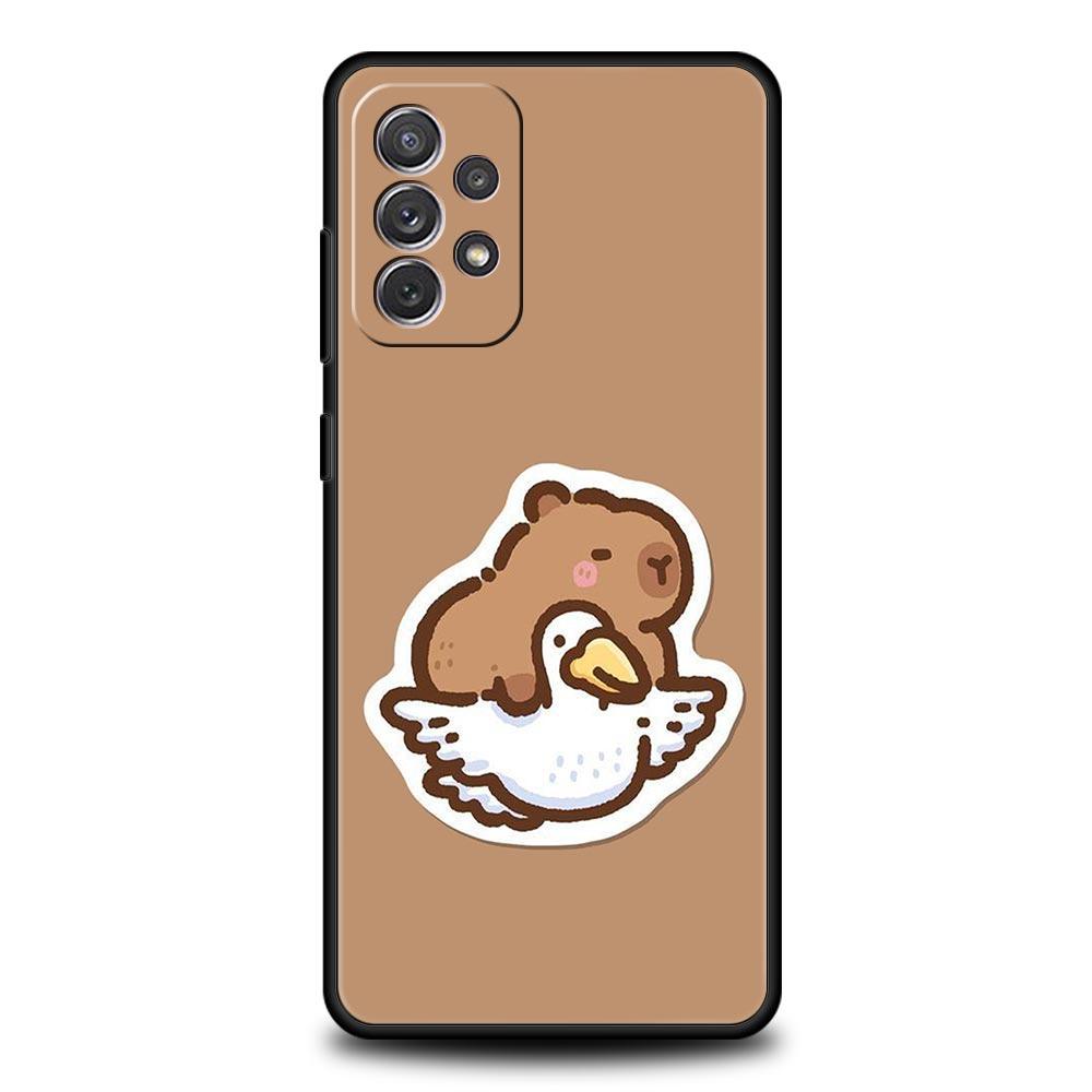 Cartoon Capybara Couple Paired Case for Samsung A51 A71 A21S A12 A11 A15 A25 A31 A41 A23 A33 A53 A73 A05S A13 5G A35 A55 Cover