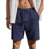Pantaloncini da Uomo in Cotone Lino Stile Spiaggia Leggeri Traspiranti Casual Pantaloncini Corti Vacanza Hawaii Vestibilità Ampia Pantaloncini Comodi