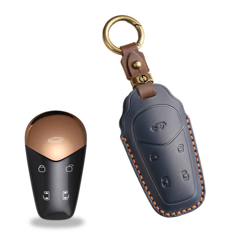 The Retro Key Cover Is Suitable for Lantu Car New Blueprint Dreamer Key Bag Buckle, Purely Handmade Leather Case Buckle.