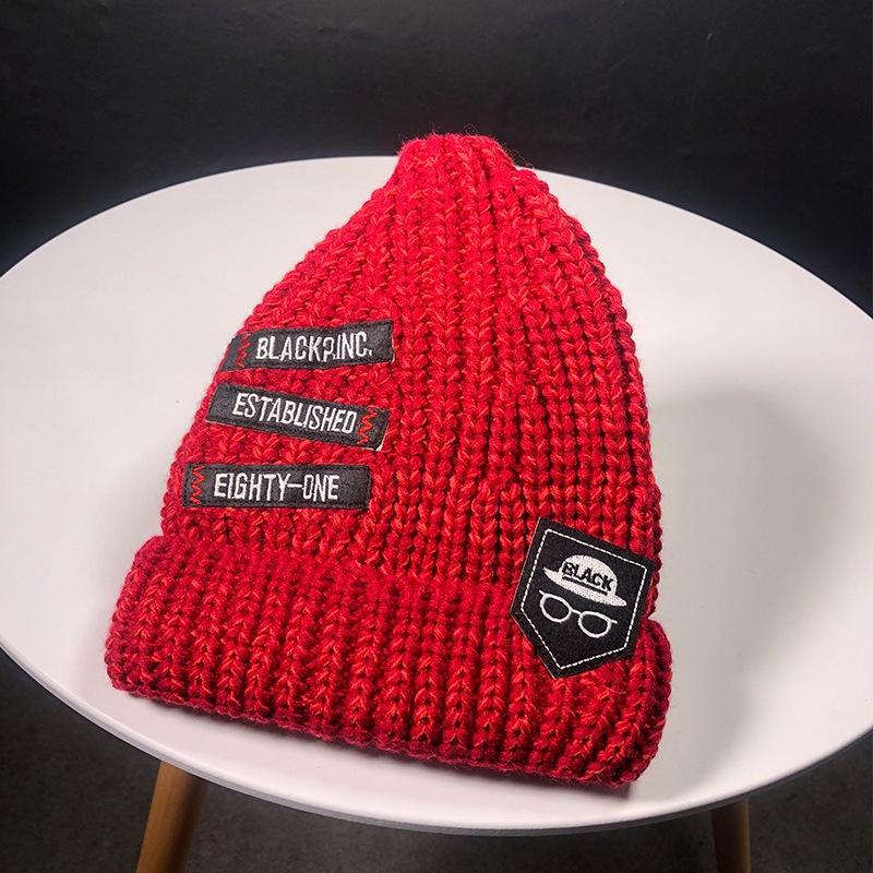 Fashionable Unisex Knitting Cap Hat With Embroidery Label For Hip-hop Enthusiasts