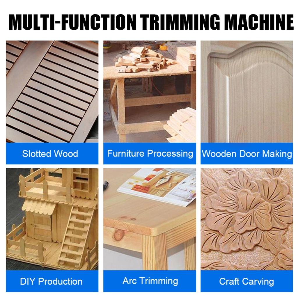 1280W 21V Cordless Electric Trimmer Woodworking Engraving Slotting Trimming Milling Machine Wood Router