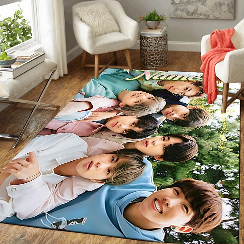 Custom Name Seven Young Men Outdoors Carpet for Playroom Bedroom Living Room Sofa Home Decor,kids Game Area Rug Non-slip Floor Mat